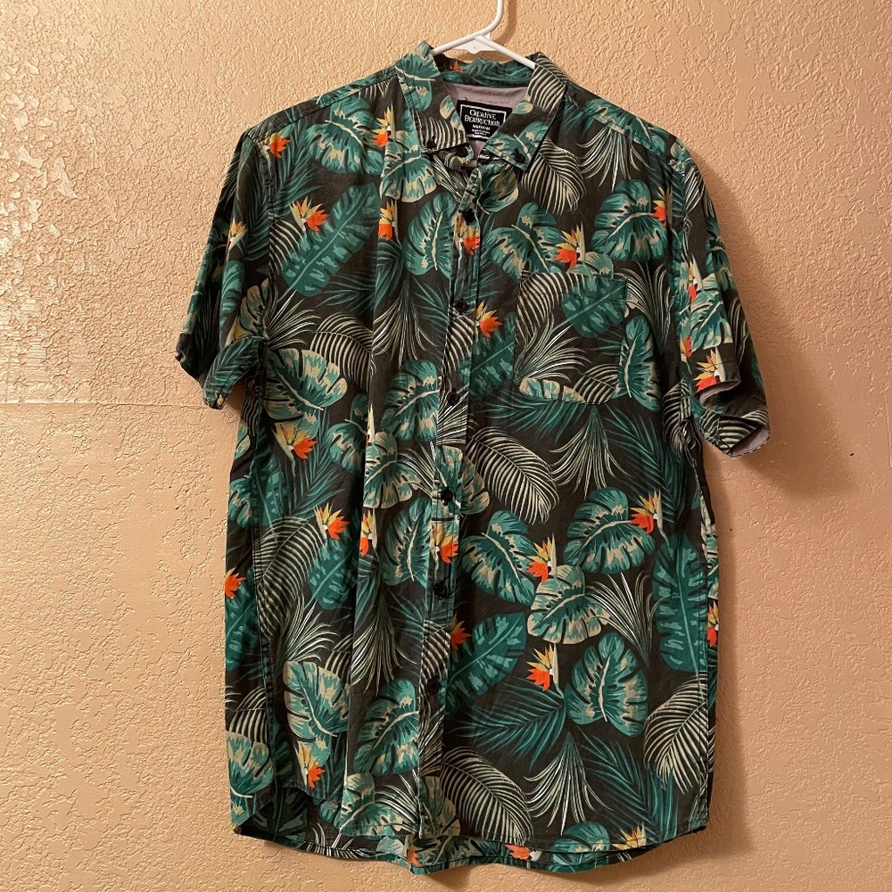 Leaf Pattern Button Down